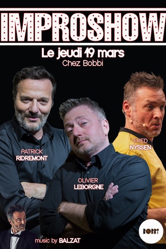 Chez Bobbi - Jeudi 19 mars 2026 - 20h00 - "L'Improshow" avec FRED NYSSEN